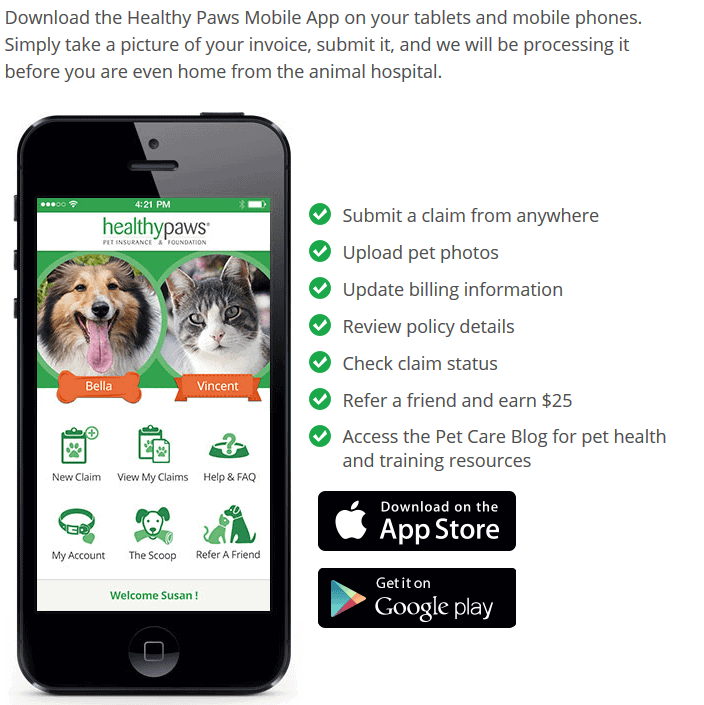 healthy paws mobile app